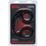 Kink - Hogtied - Bind & Tie - 6mm Hemp Wrist or Ankle Cuffs - Black