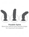 King Cock 7" Vibrating Dildo in Flesh