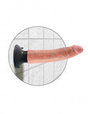 King Cock 7" Vibrating Dildo in Flesh
